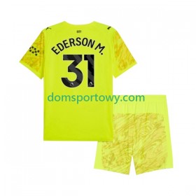 Koszulka Manchester City EDERSON M. 31 Bramkarska Dziecięcy Trzeci Koszulki Piłkarskie 2025-2026 Krótki Rękaw